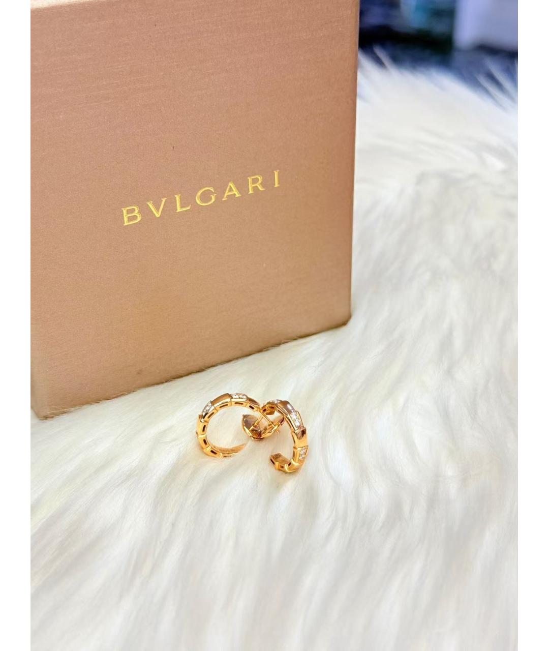 BVLGARI Золотые серьги из розового золота, фото 3
