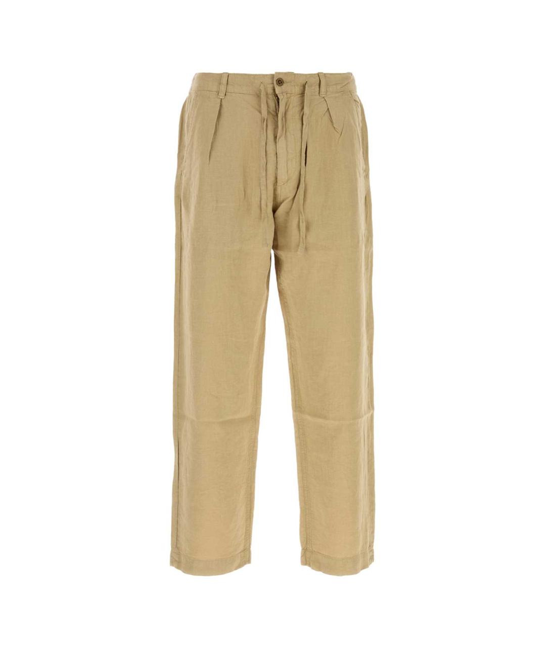 POLO RALPH LAUREN Бежевые льняные повседневные брюки, фото 1