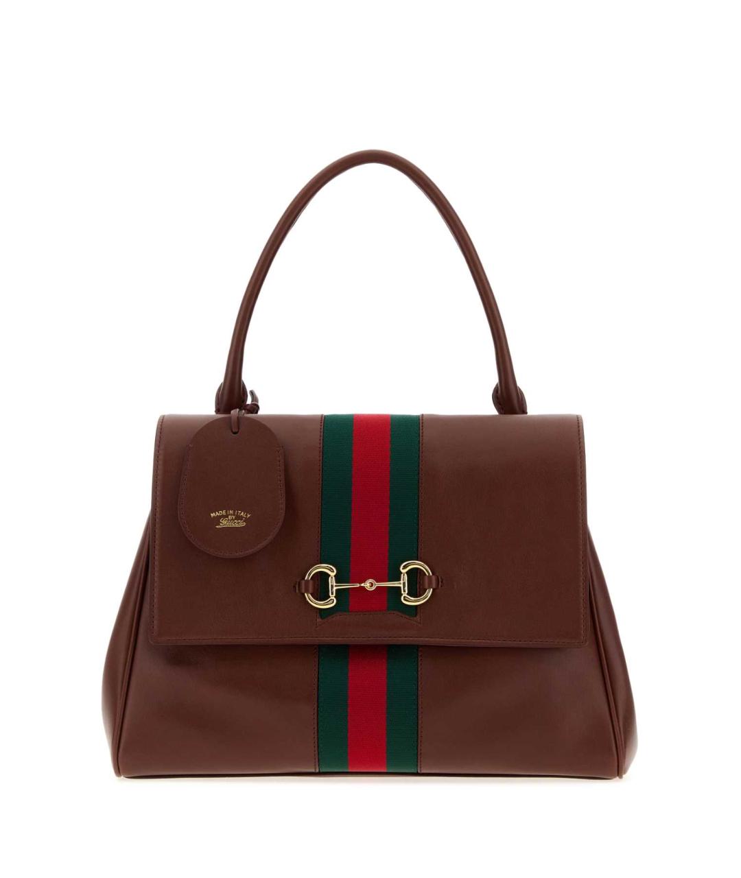 GUCCI Коричневая кожаная сумка тоут, фото 1
