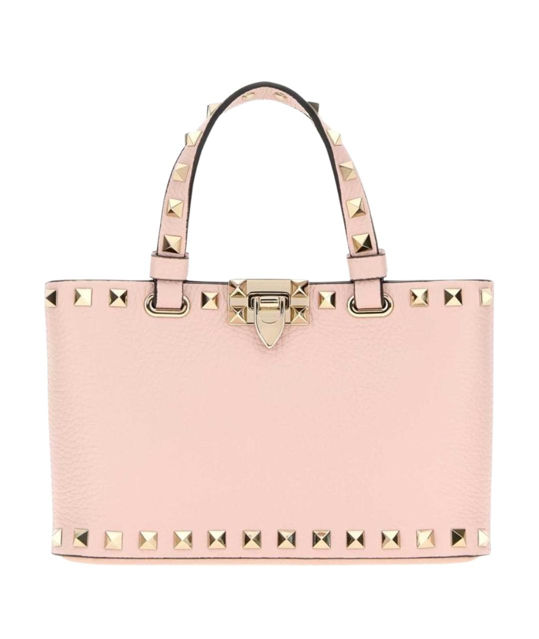 VALENTINO Розовая кожаная сумка тоут, фото 1