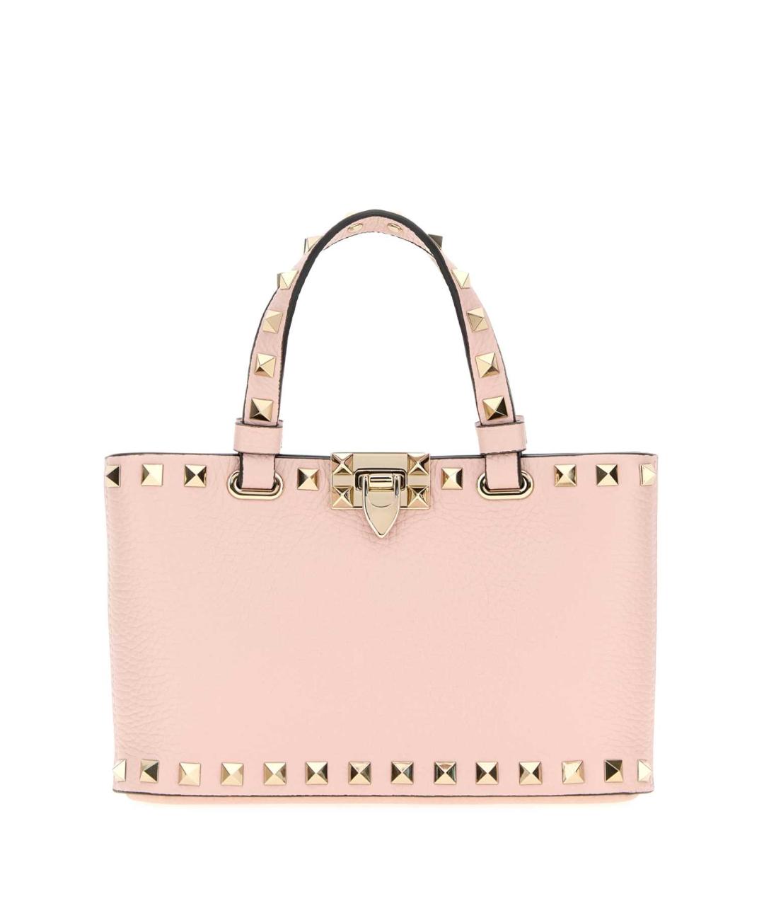 VALENTINO Розовая кожаная сумка тоут, фото 3