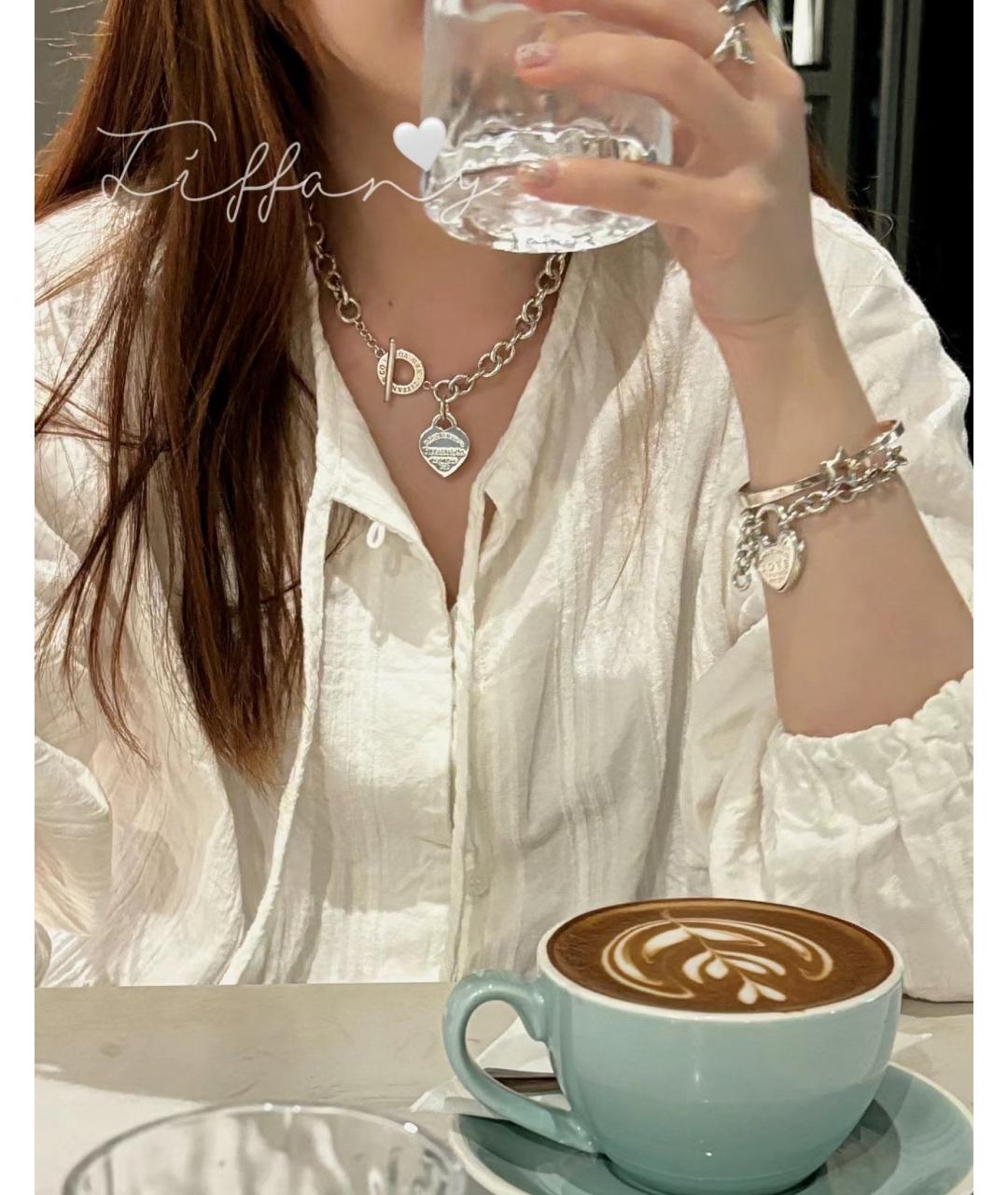 TIFFANY&CO Серебряное серебряное колье, фото 6