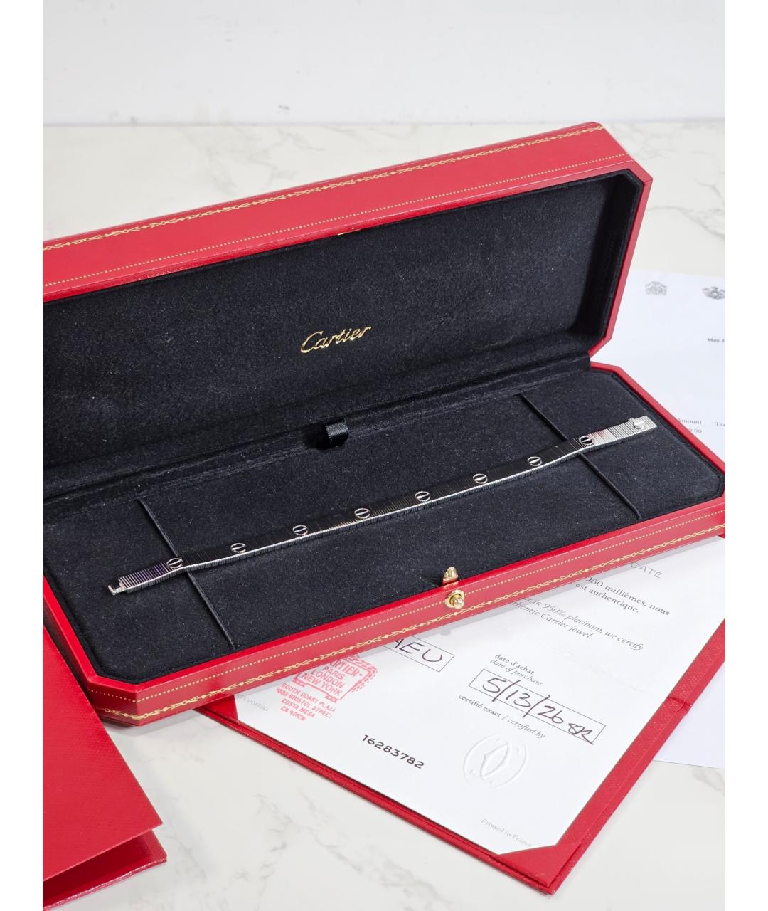 CARTIER Серебряный браслет из белого золота, фото 4