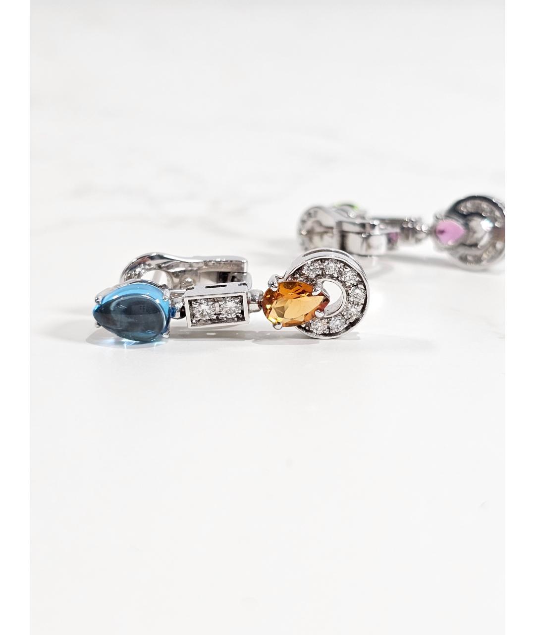 BVLGARI Серебряные серьги из белого золота, фото 3