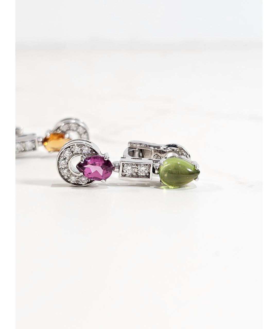 BVLGARI Серебряные серьги из белого золота, фото 4