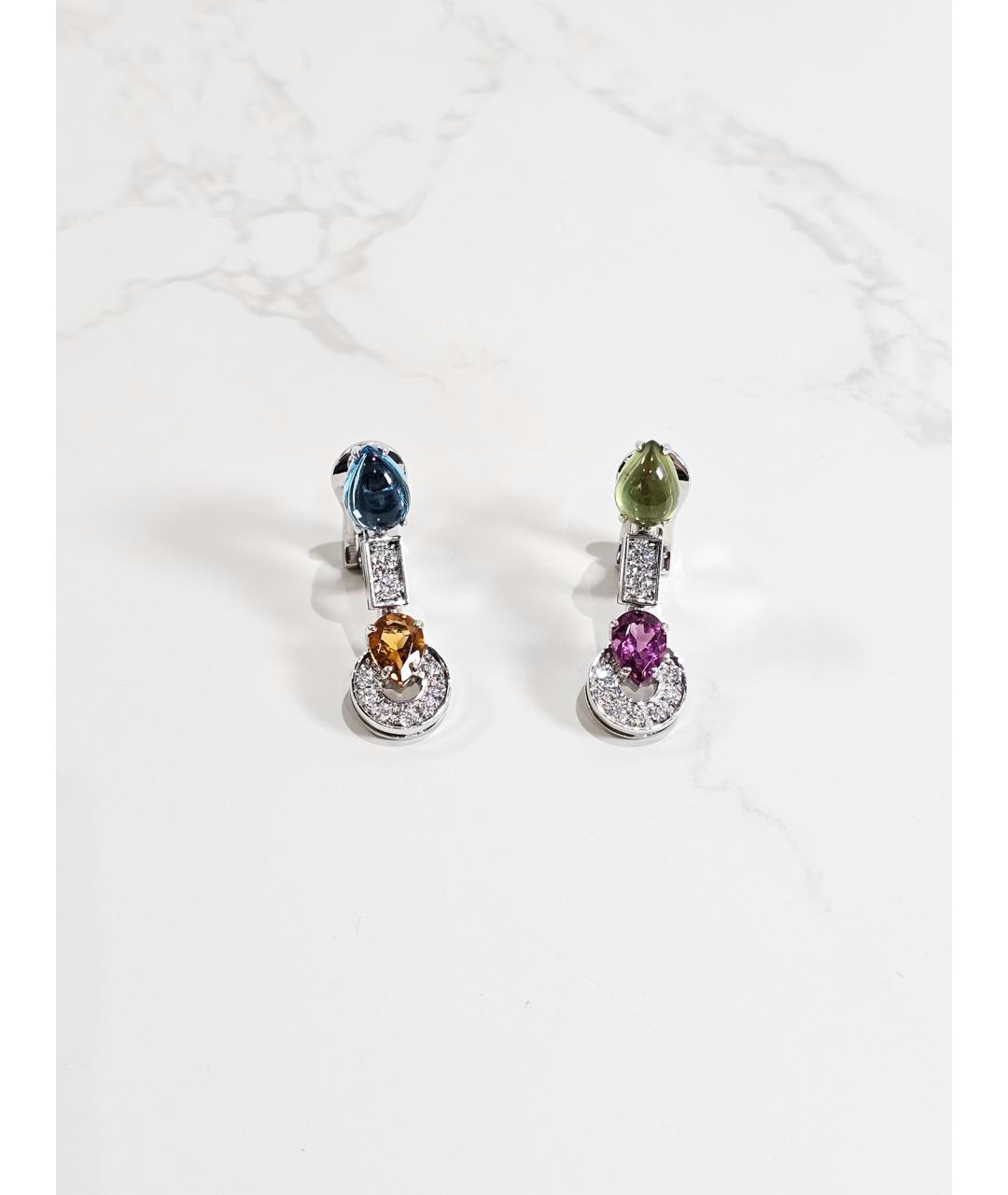 BVLGARI Серебряные серьги из белого золота, фото 5