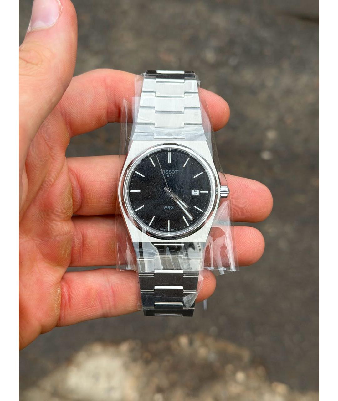 TISSOT Черные стальные часы, фото 6