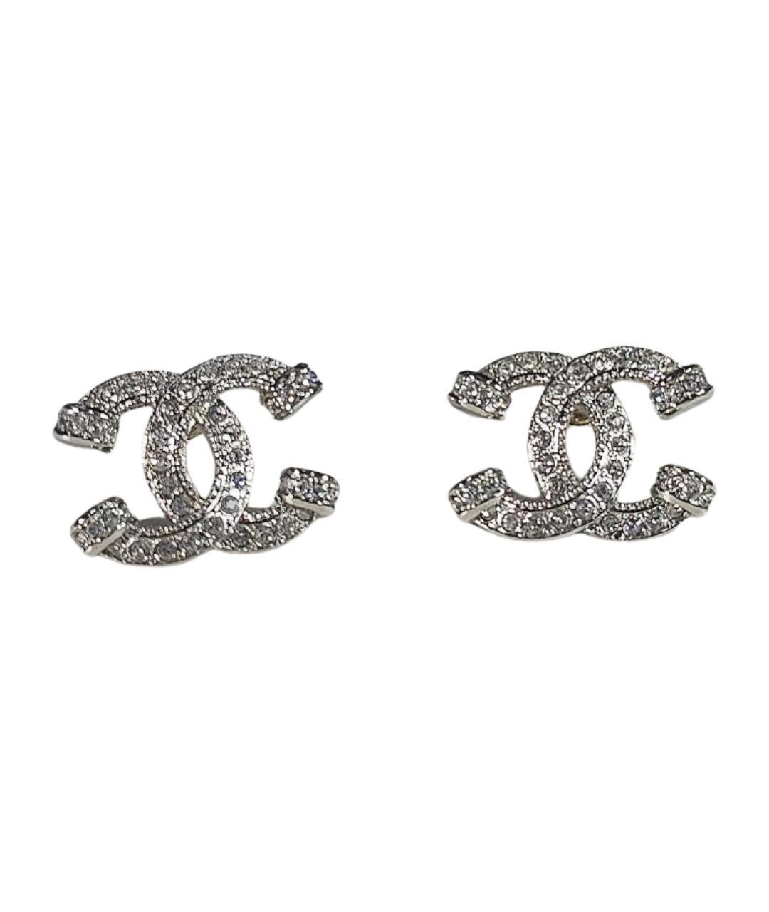 CHANEL Серебряные металлические серьги, фото 1