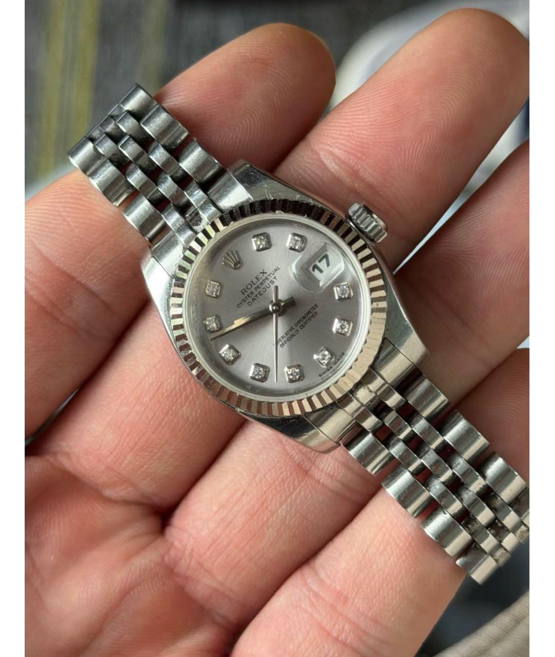 ROLEX Серебряные металлические часы, фото 3