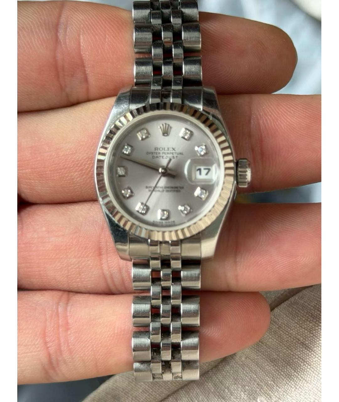 ROLEX Серебряные металлические часы, фото 2