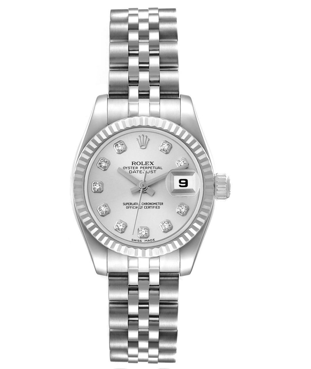 ROLEX Серебряные металлические часы, фото 6