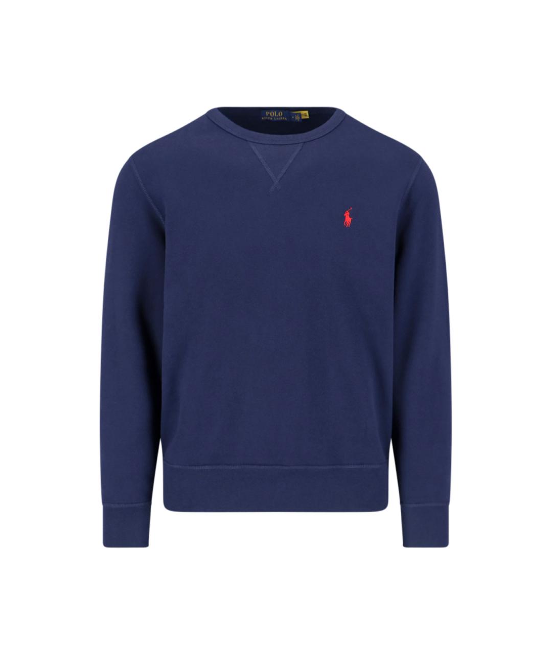 POLO RALPH LAUREN Синий хлопковый джемпер / свитер, фото 1