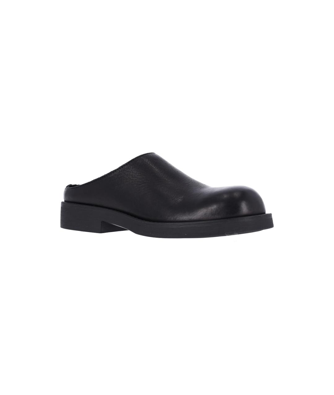 MM6 MAISON MARGIELA Черные кожаные сабо, фото 2
