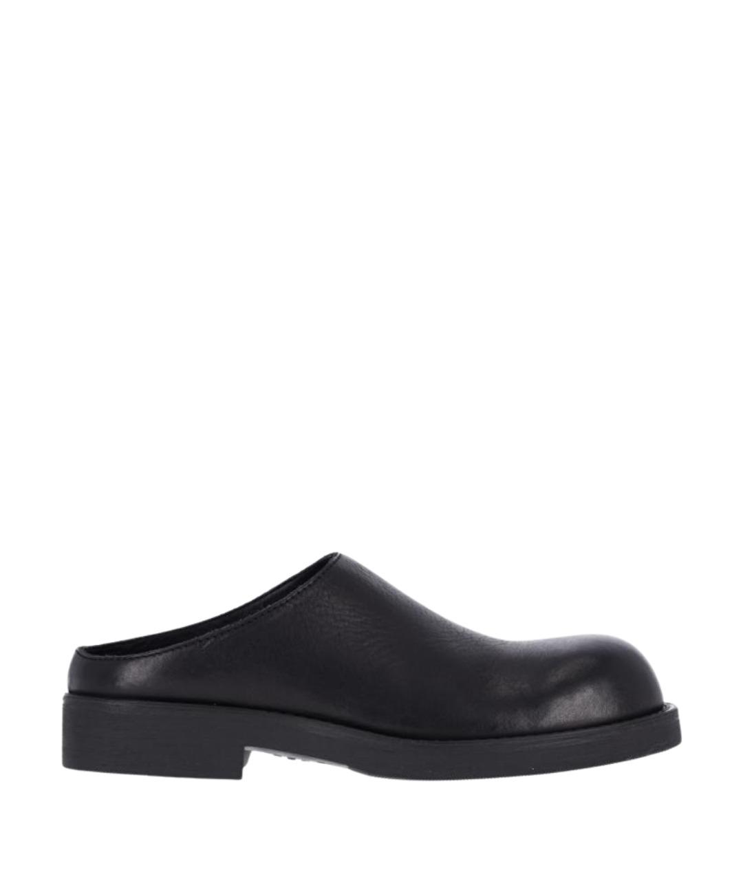 MM6 MAISON MARGIELA Черные кожаные сабо, фото 1