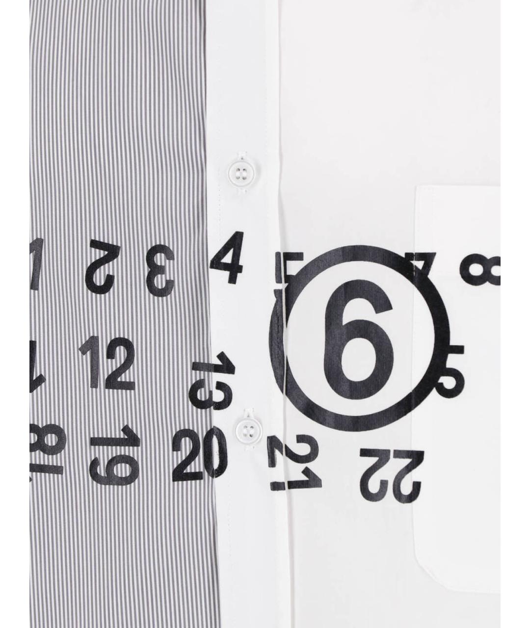 MM6 MAISON MARGIELA Белая хлопковая кэжуал рубашка, фото 5
