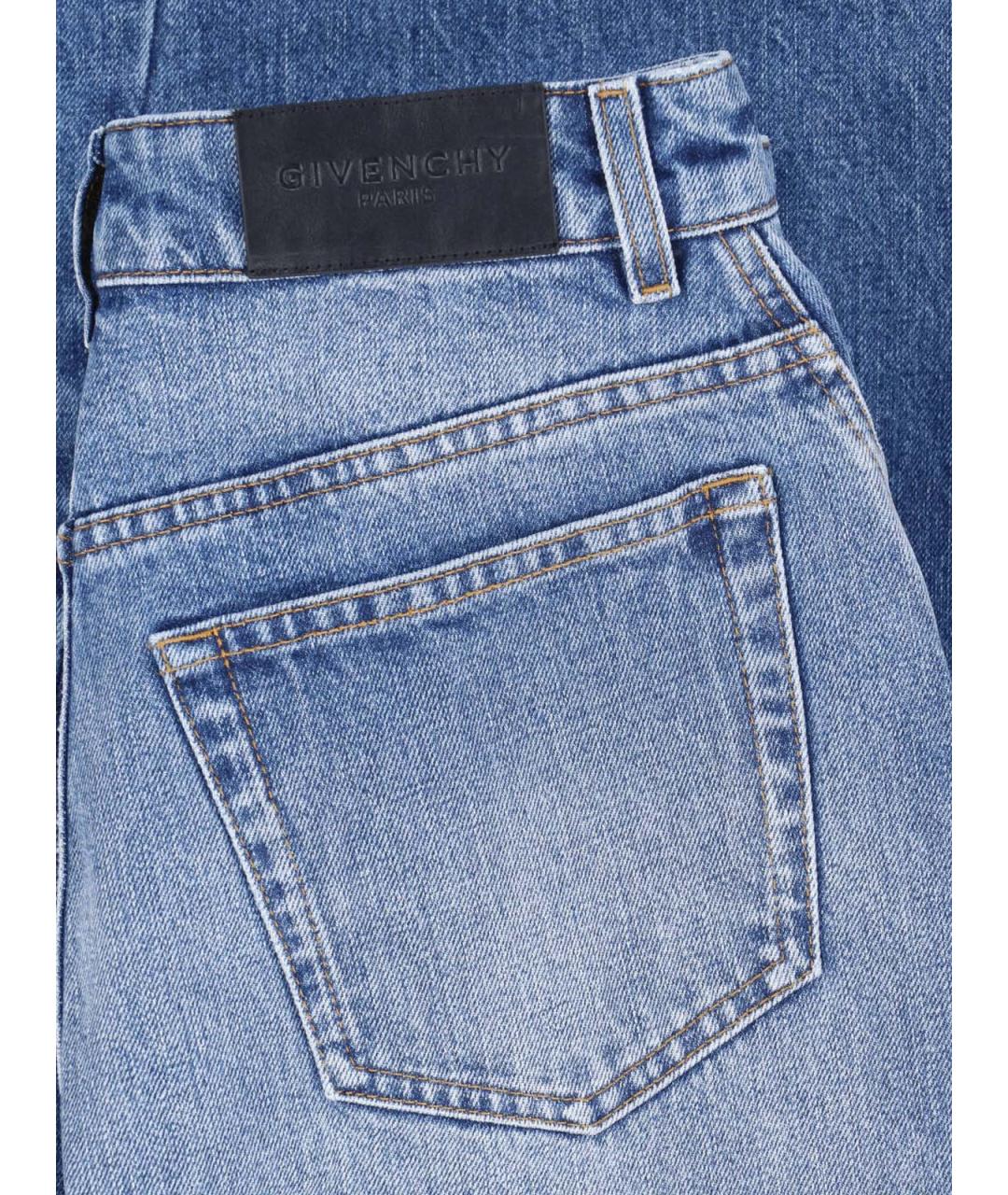GIVENCHY Голубые хлопковые прямые джинсы, фото 5