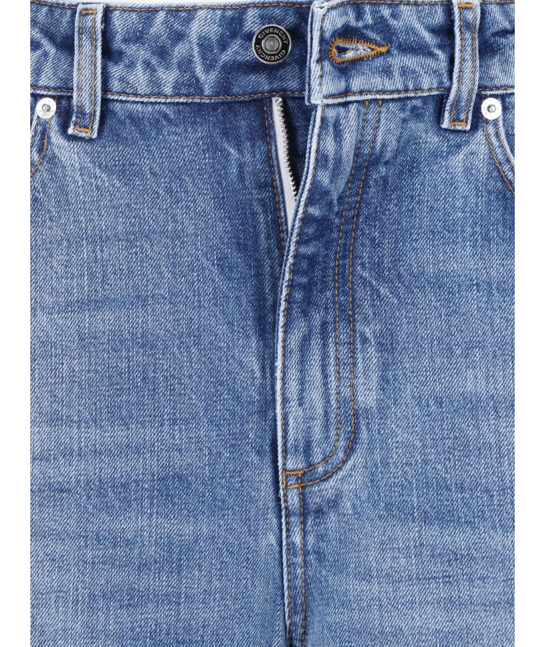 GIVENCHY Голубые хлопковые прямые джинсы, фото 4