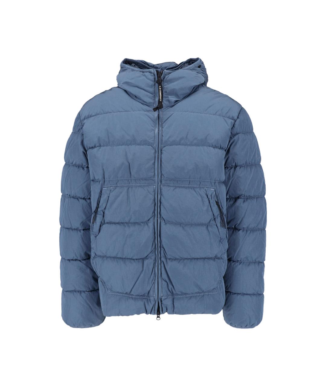 CP COMPANY Синий полиамидовый пуховик, фото 1