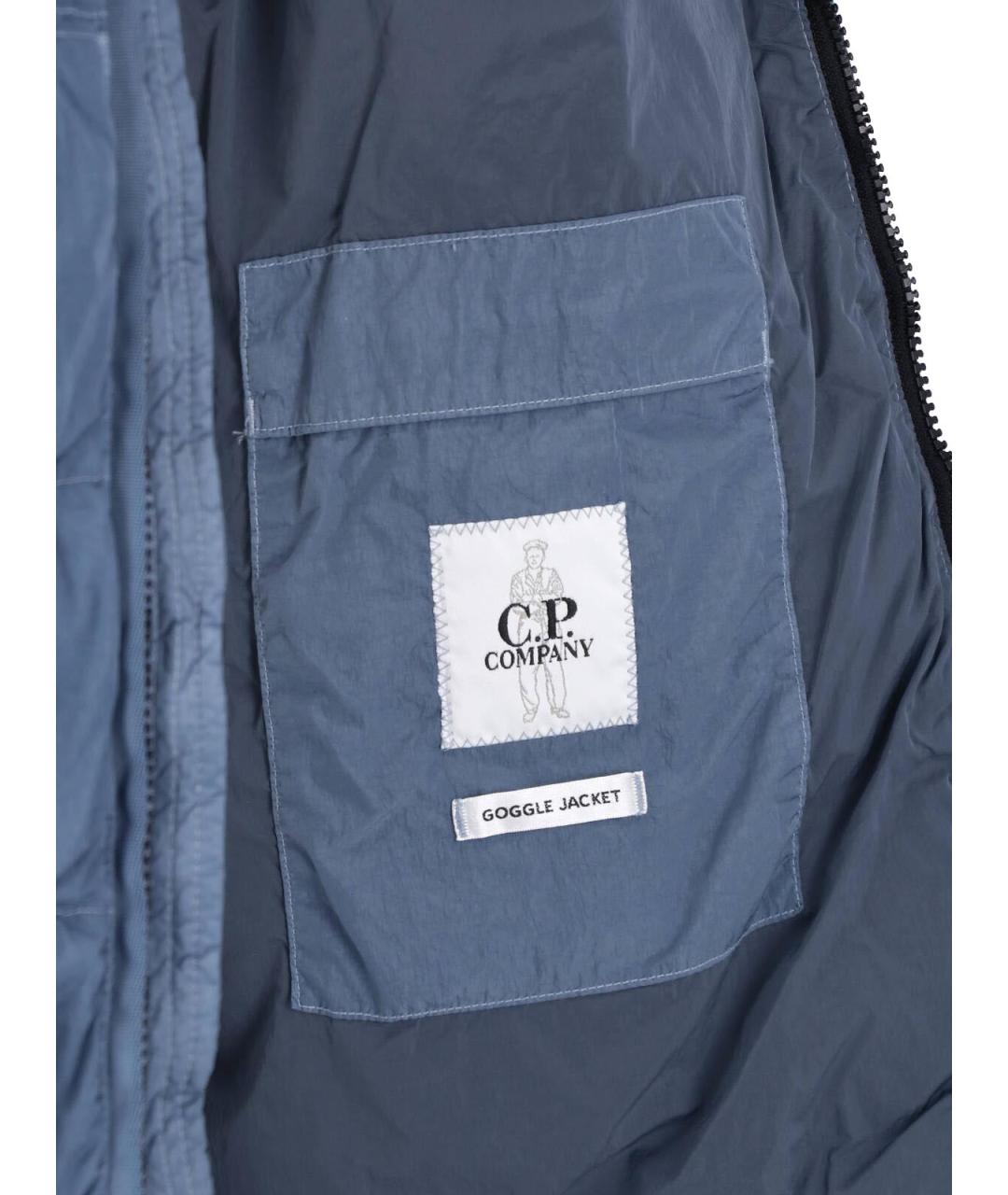 CP COMPANY Синий полиамидовый пуховик, фото 4