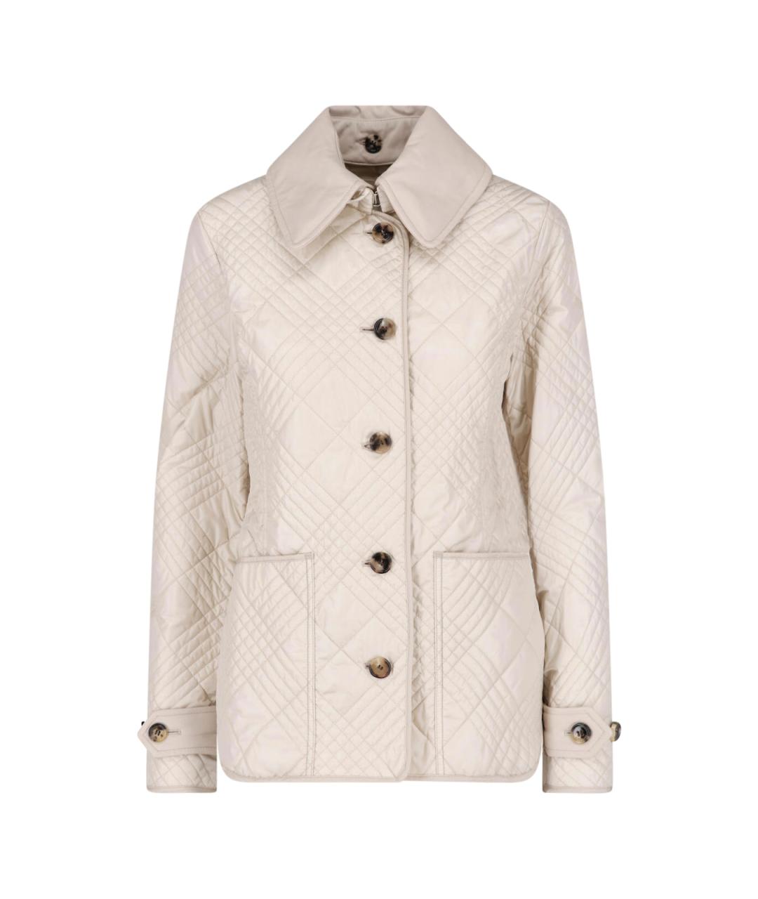 BURBERRY Бежевая полиамидовая куртка, фото 1