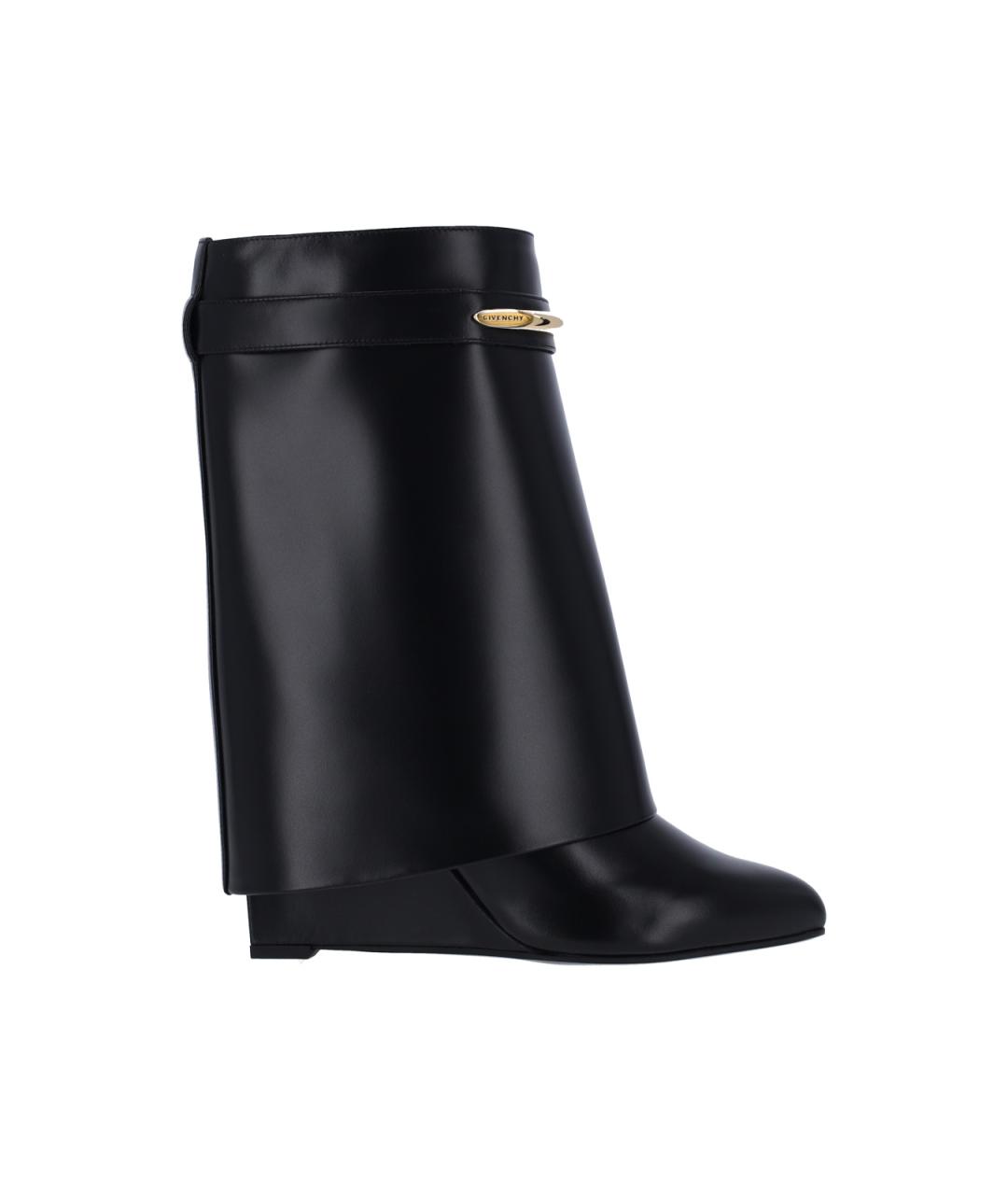 GIVENCHY Черные кожаные ботильоны, фото 1