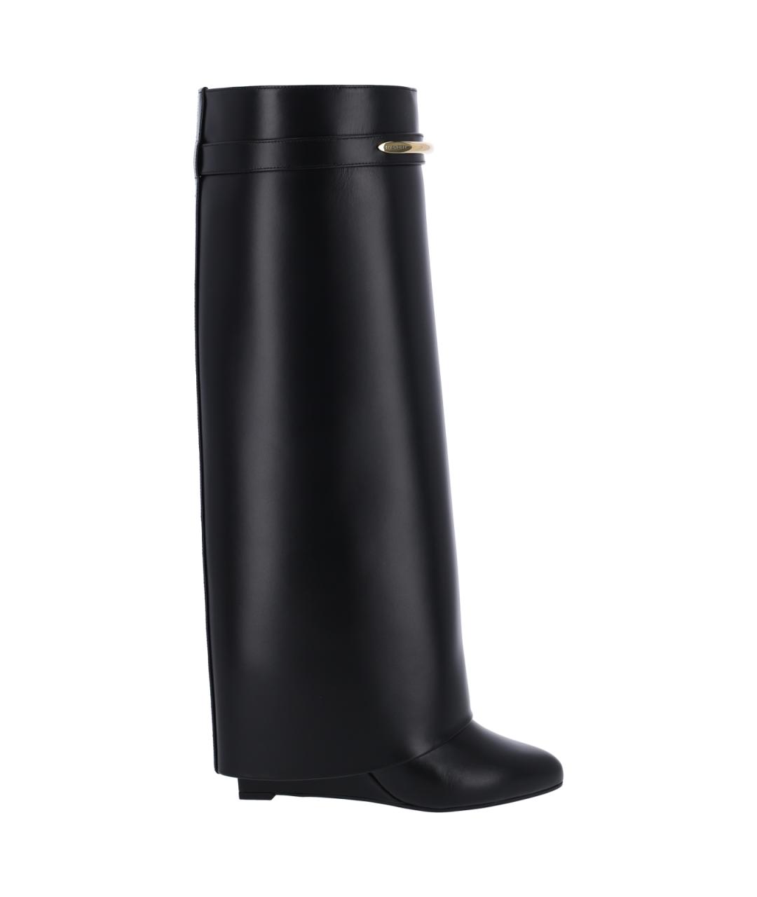 GIVENCHY Черные кожаные сапоги, фото 1