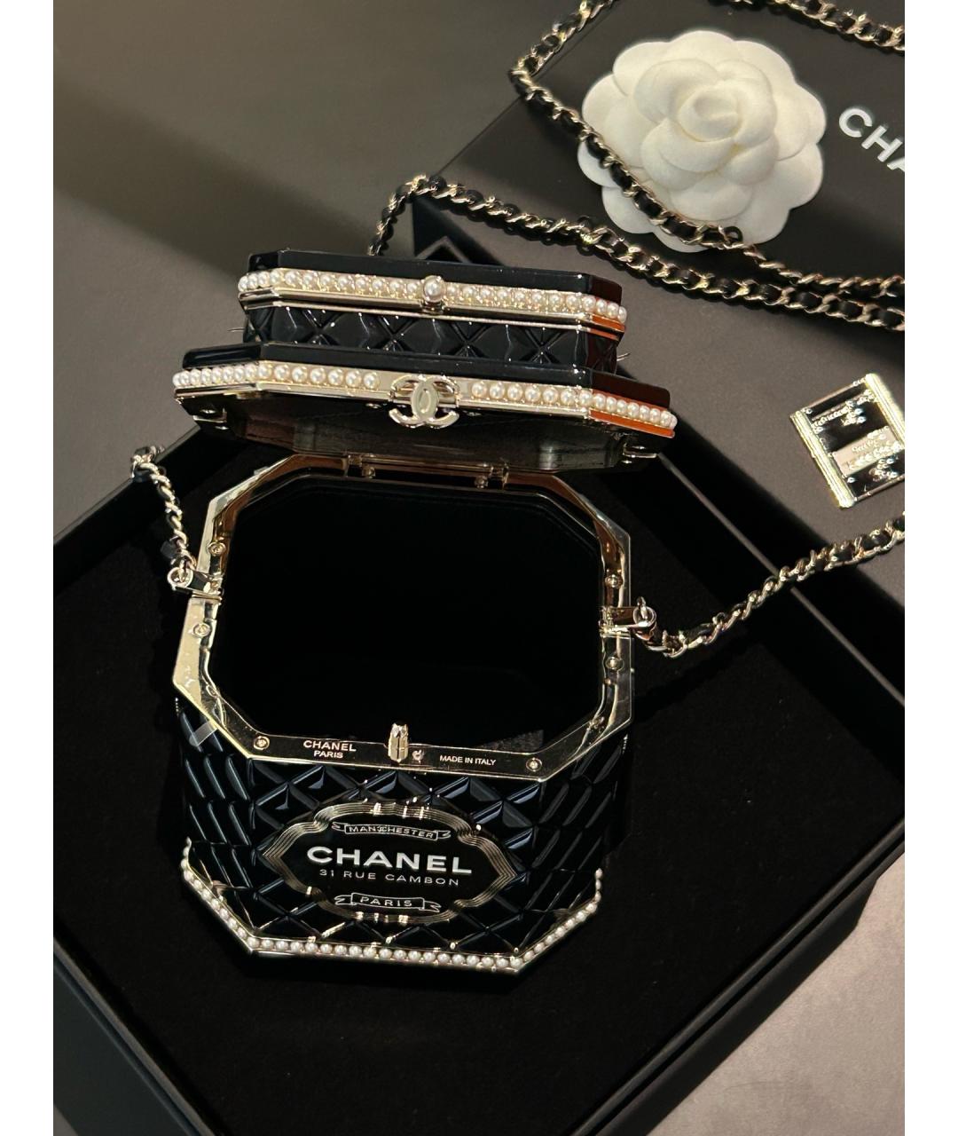 CHANEL Черная сумка через плечо, фото 5