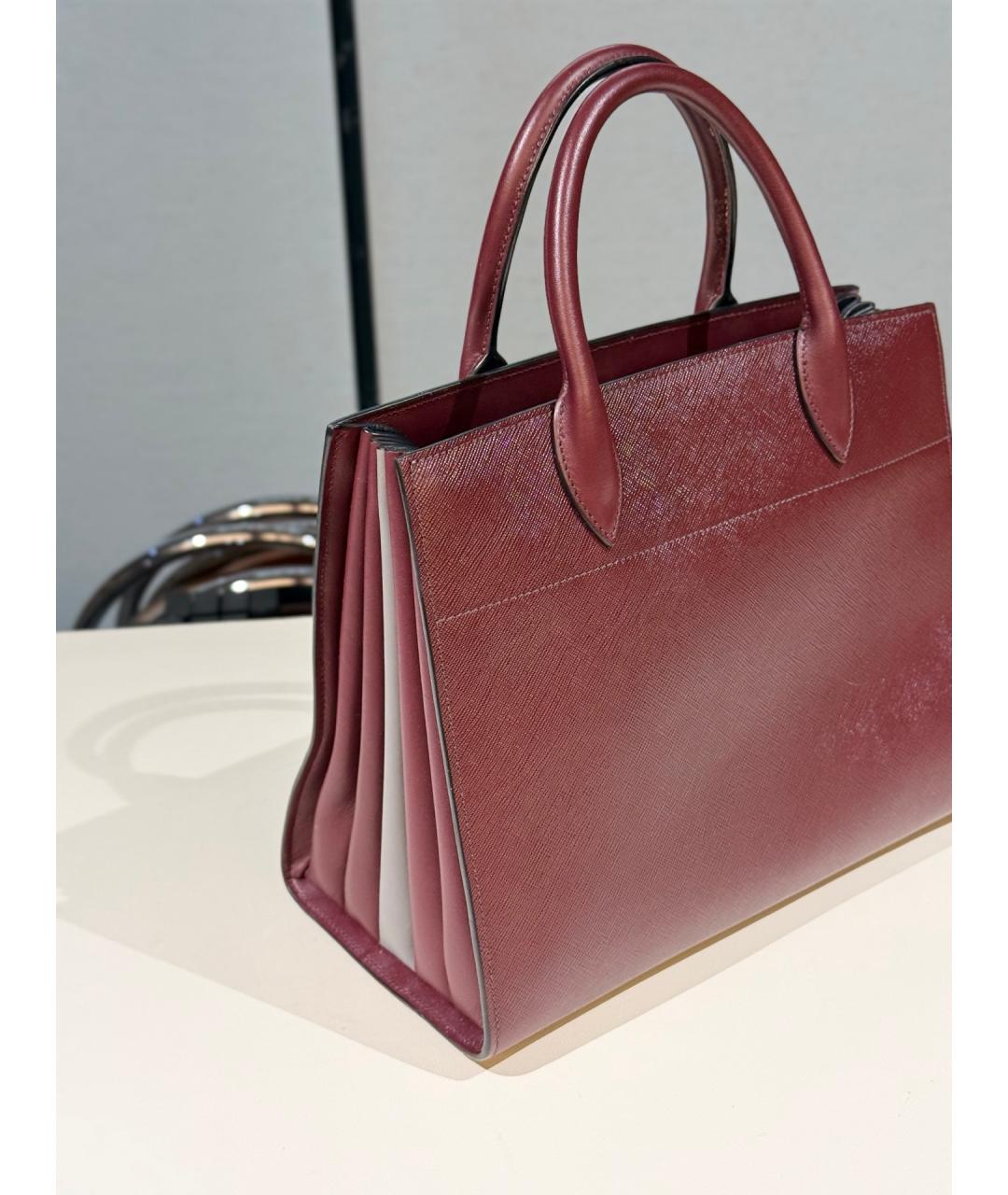 PRADA Красная кожаная сумка тоут, фото 5
