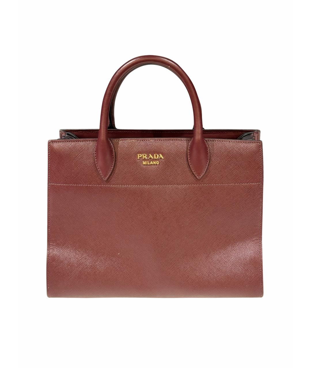 PRADA Красная кожаная сумка тоут, фото 1
