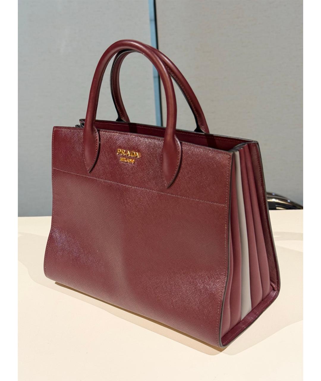 PRADA Красная кожаная сумка тоут, фото 2