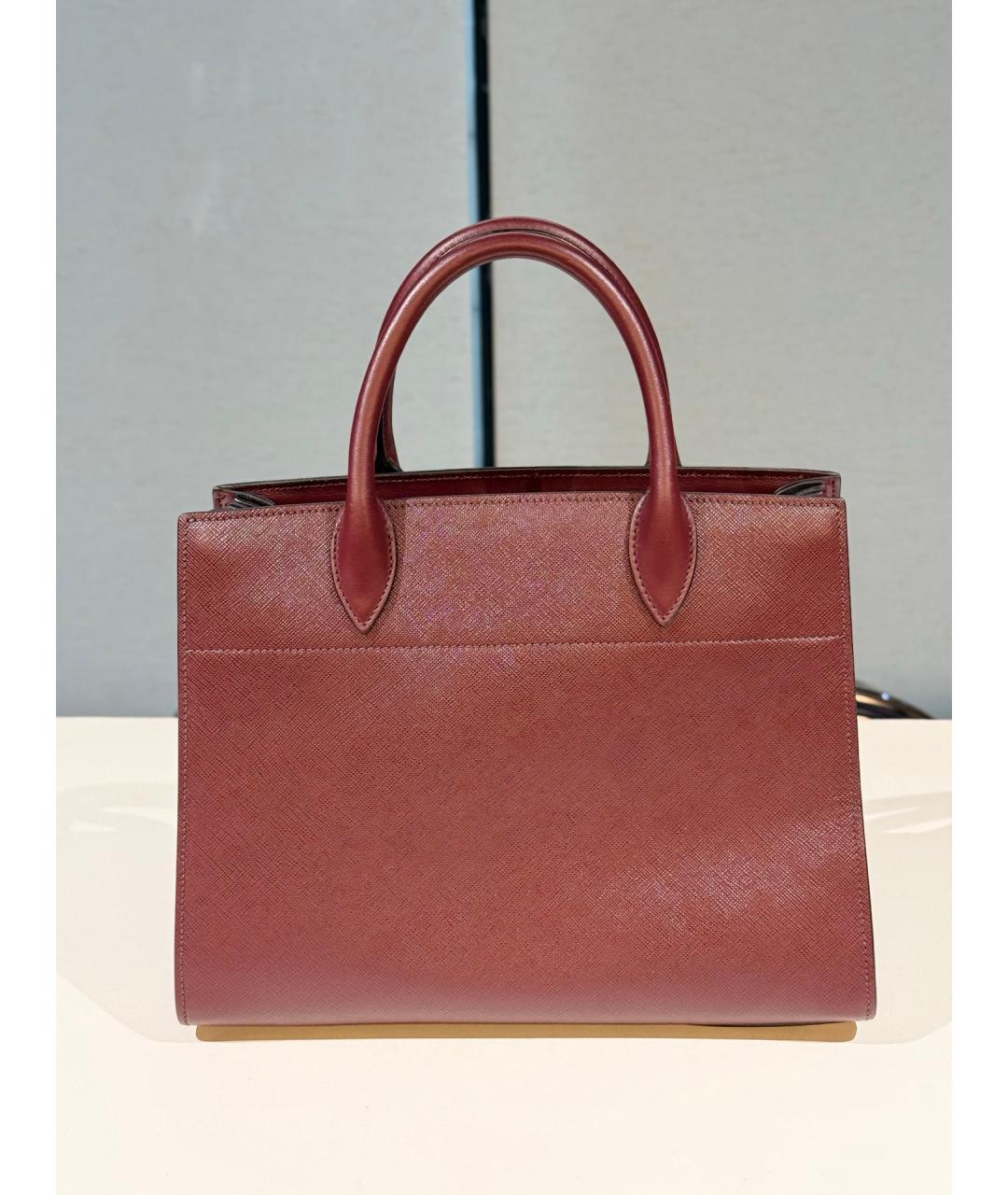 PRADA Красная кожаная сумка тоут, фото 4