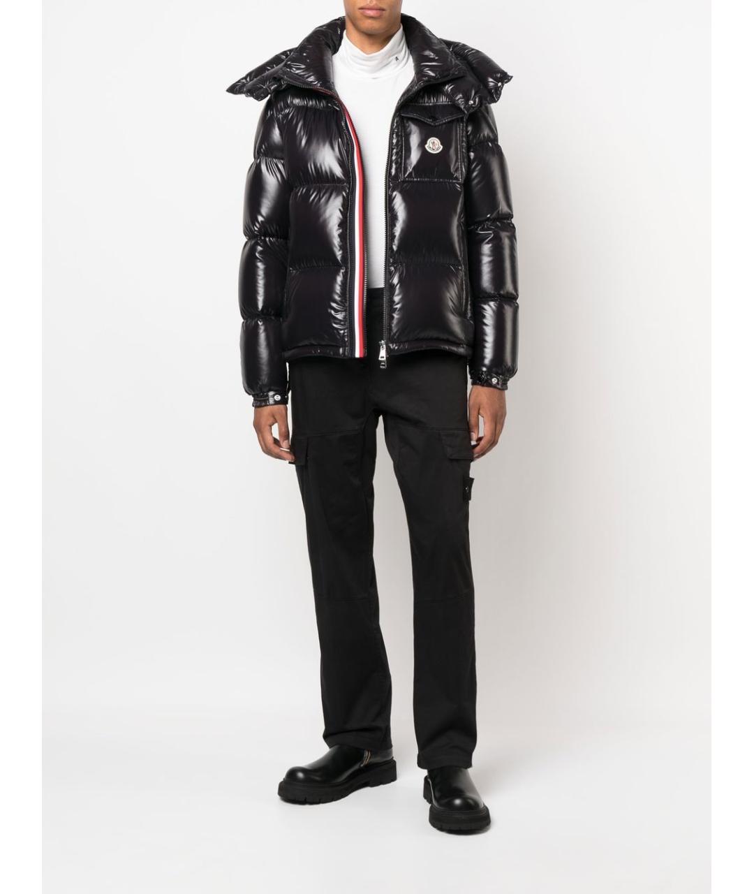 MONCLER Черная полиамидовая куртка, фото 6