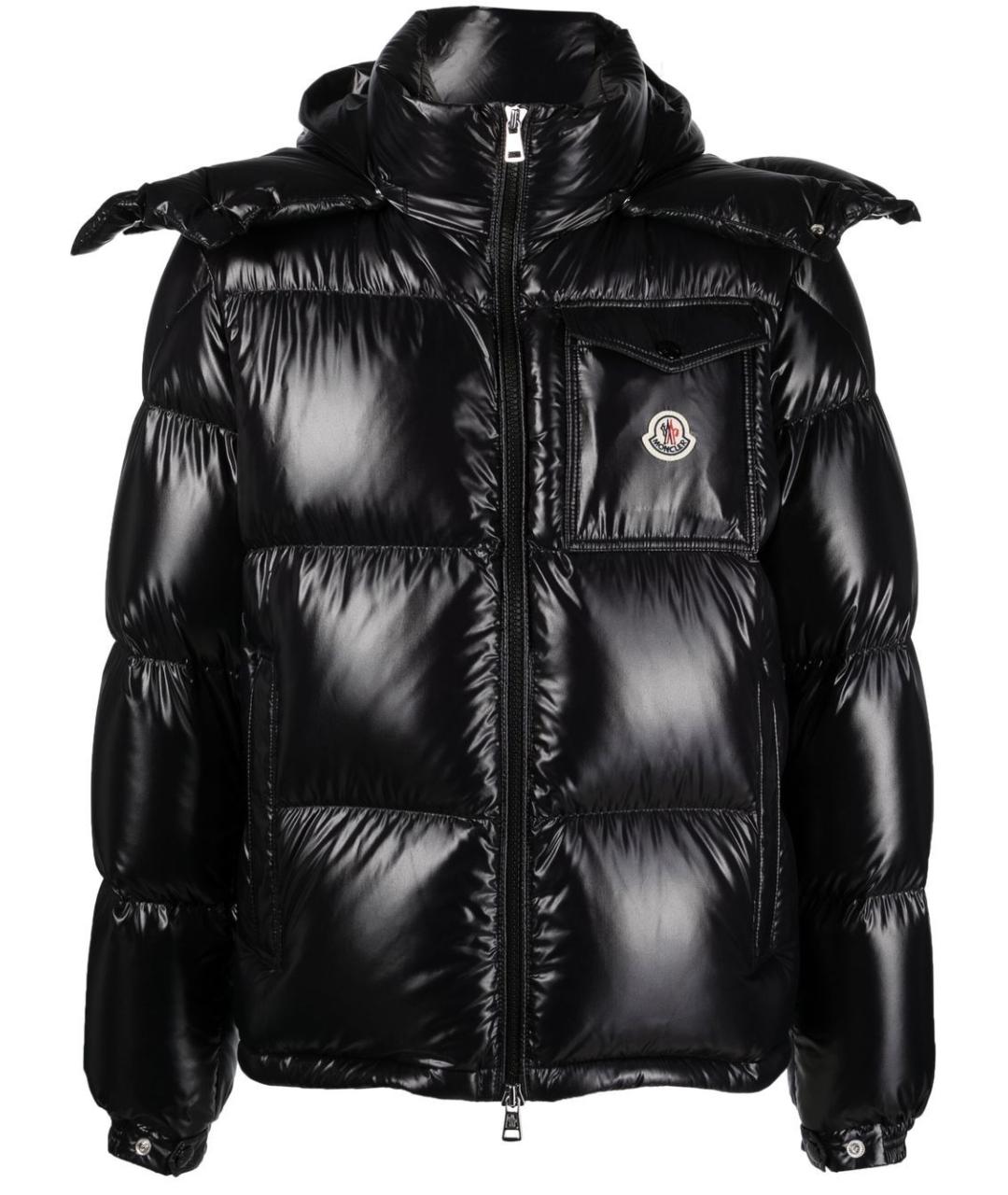 MONCLER Черная полиамидовая куртка, фото 1