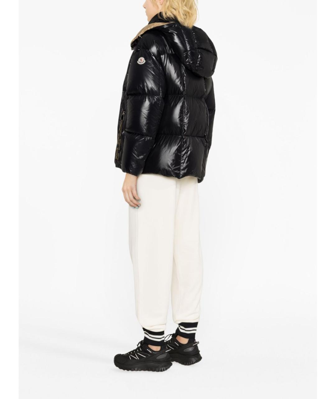 MONCLER Черная полиэстеровая куртка, фото 3