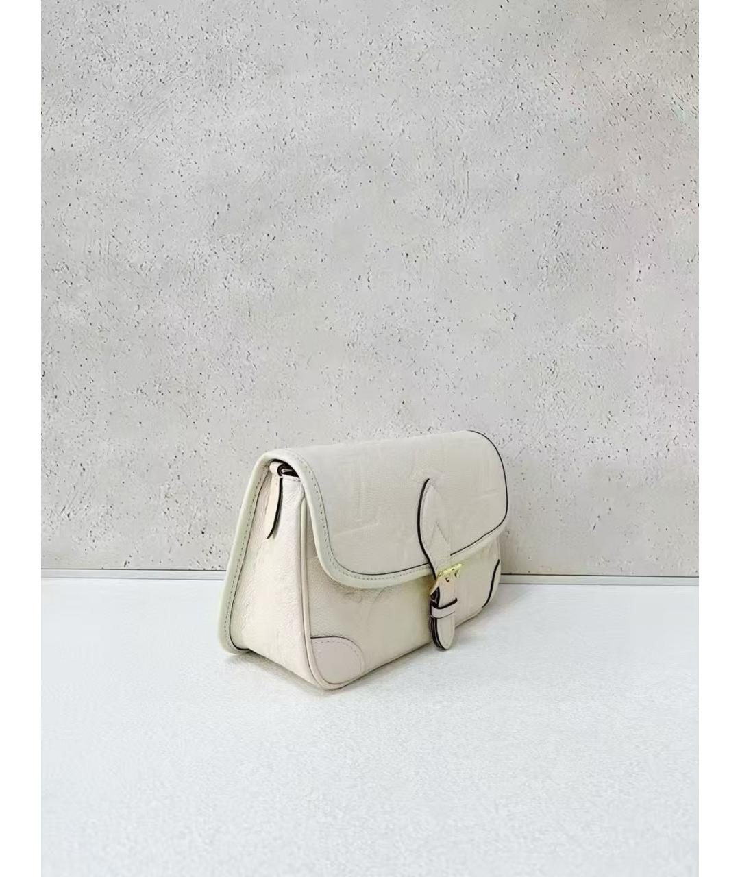 LOUIS VUITTON Белая кожаная сумка через плечо, фото 3