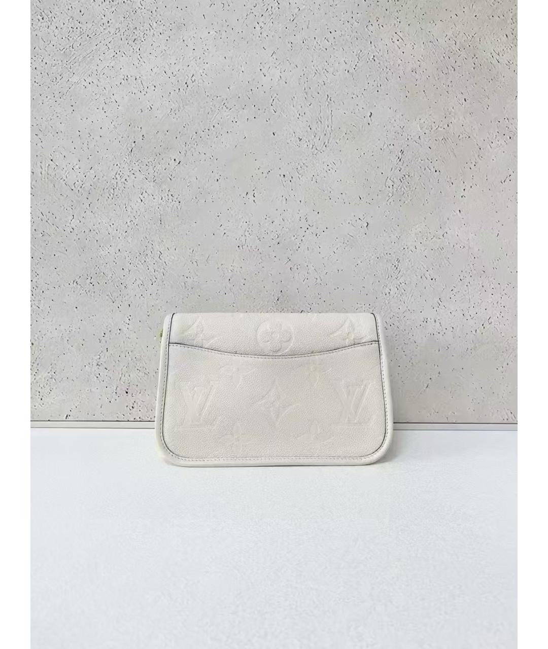 LOUIS VUITTON Белая кожаная сумка через плечо, фото 2