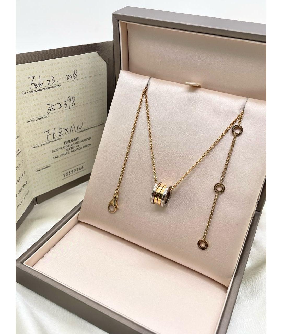 BVLGARI Золотое колье из белого золота, фото 3