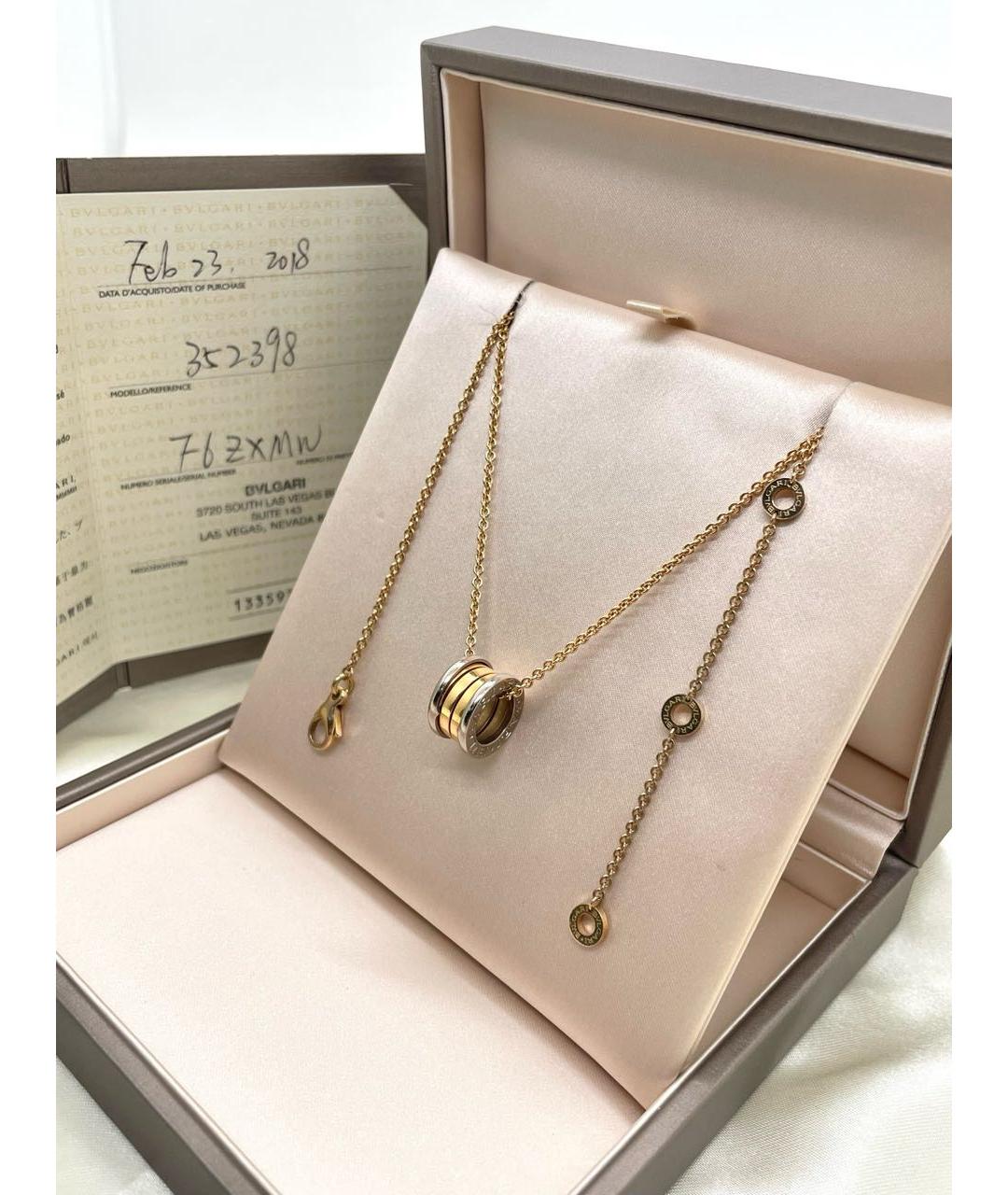BVLGARI Золотое колье из белого золота, фото 2