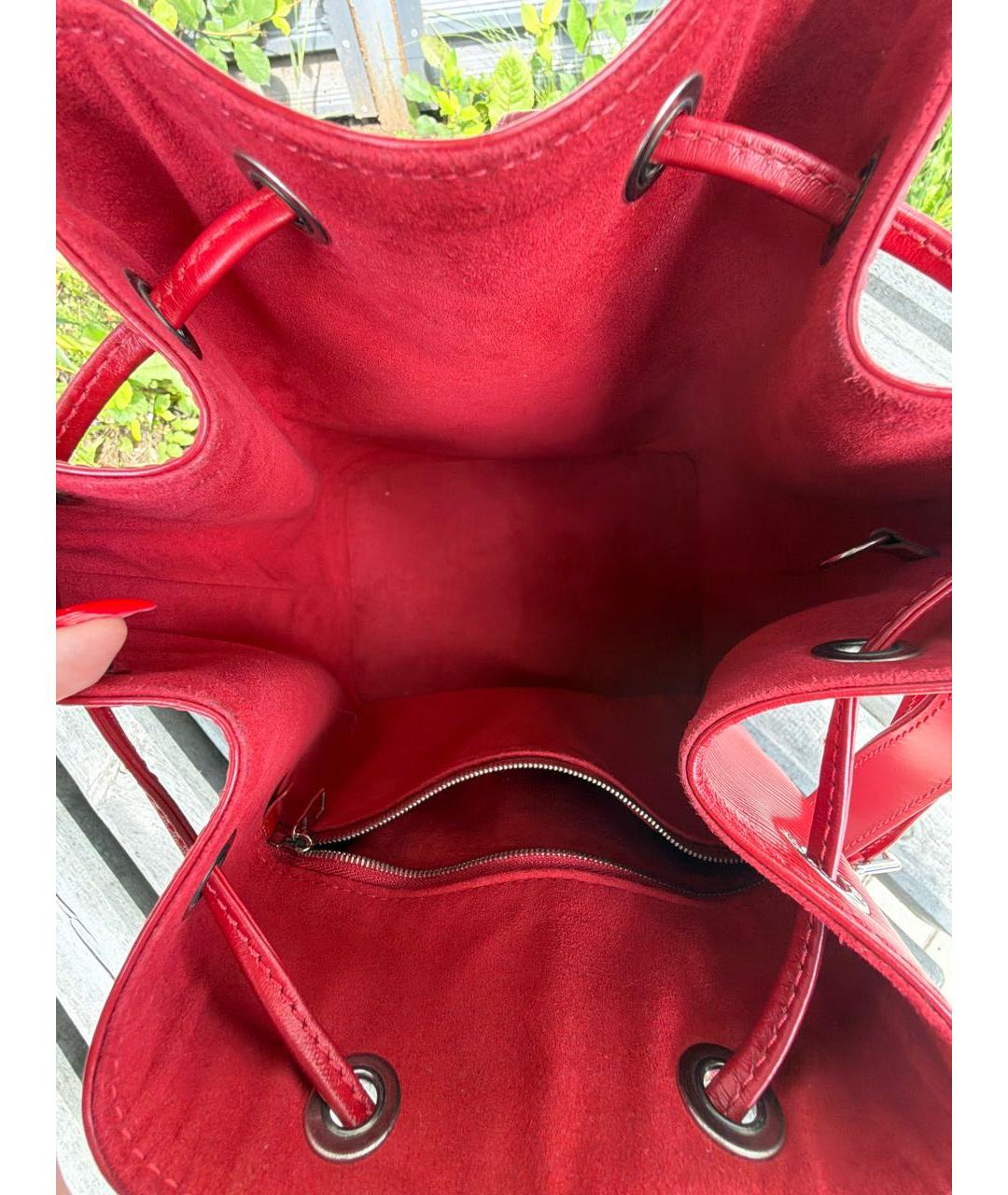 LOUIS VUITTON Красная сумка тоут, фото 4