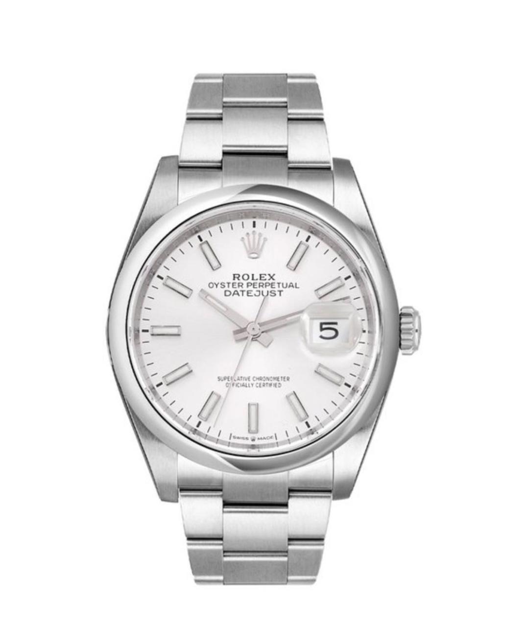 ROLEX Серебряные металлические часы, фото 1