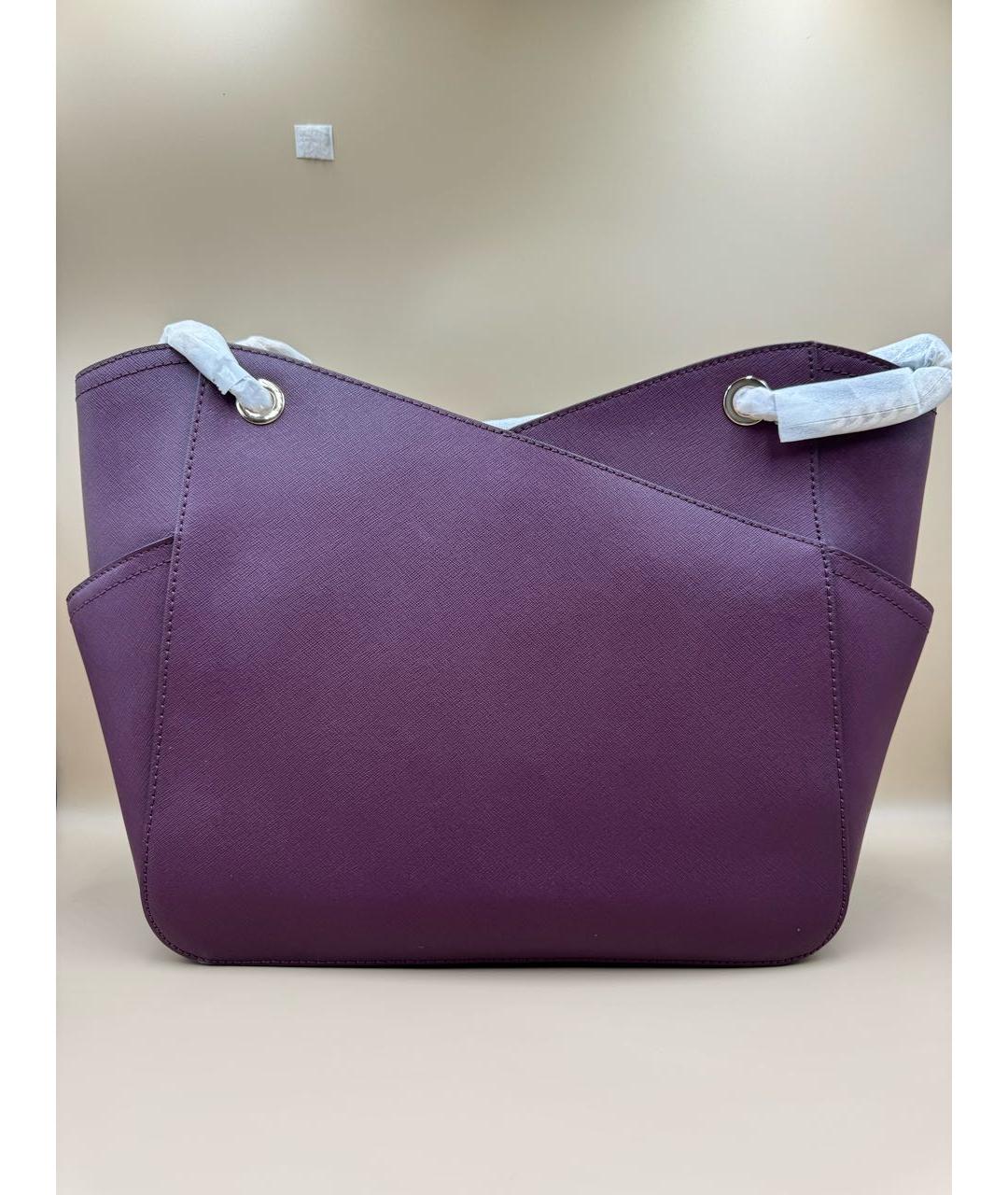 MICHAEL KORS Бордовая кожаная сумка тоут, фото 2