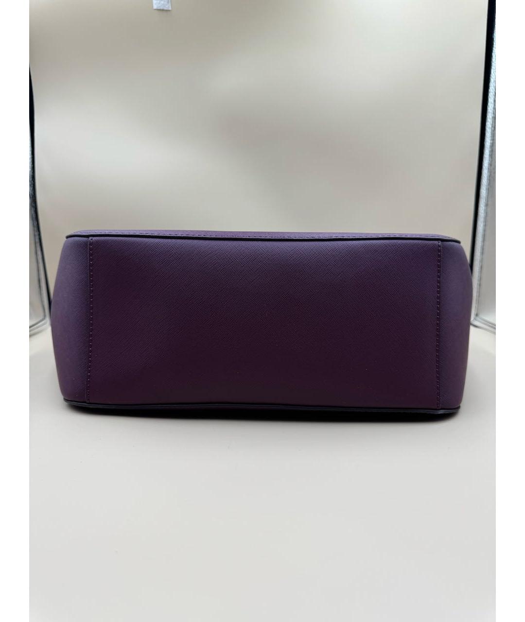 MICHAEL KORS Бордовая кожаная сумка тоут, фото 5