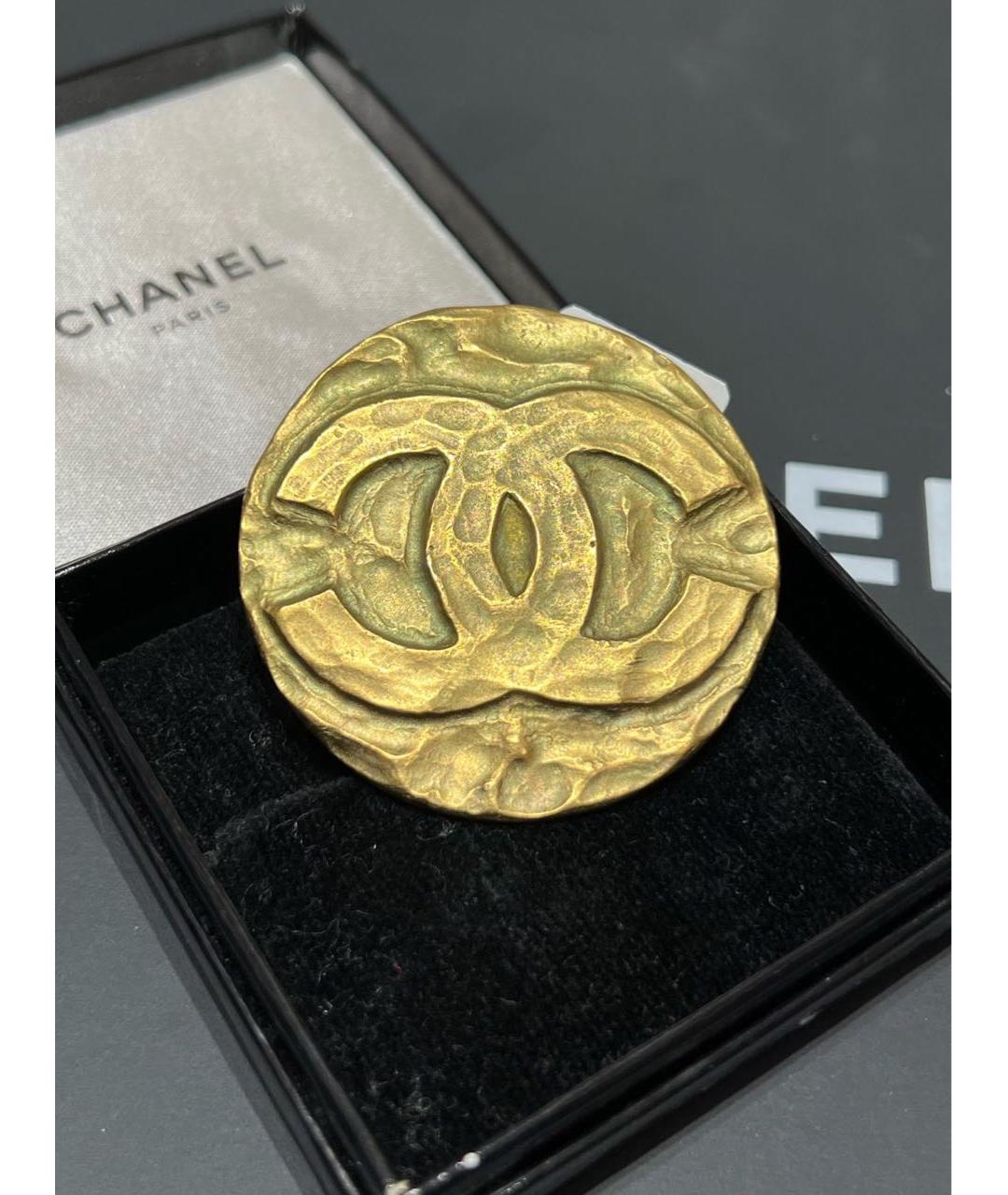 CHANEL Золотая металлическая булавка / брошь, фото 4