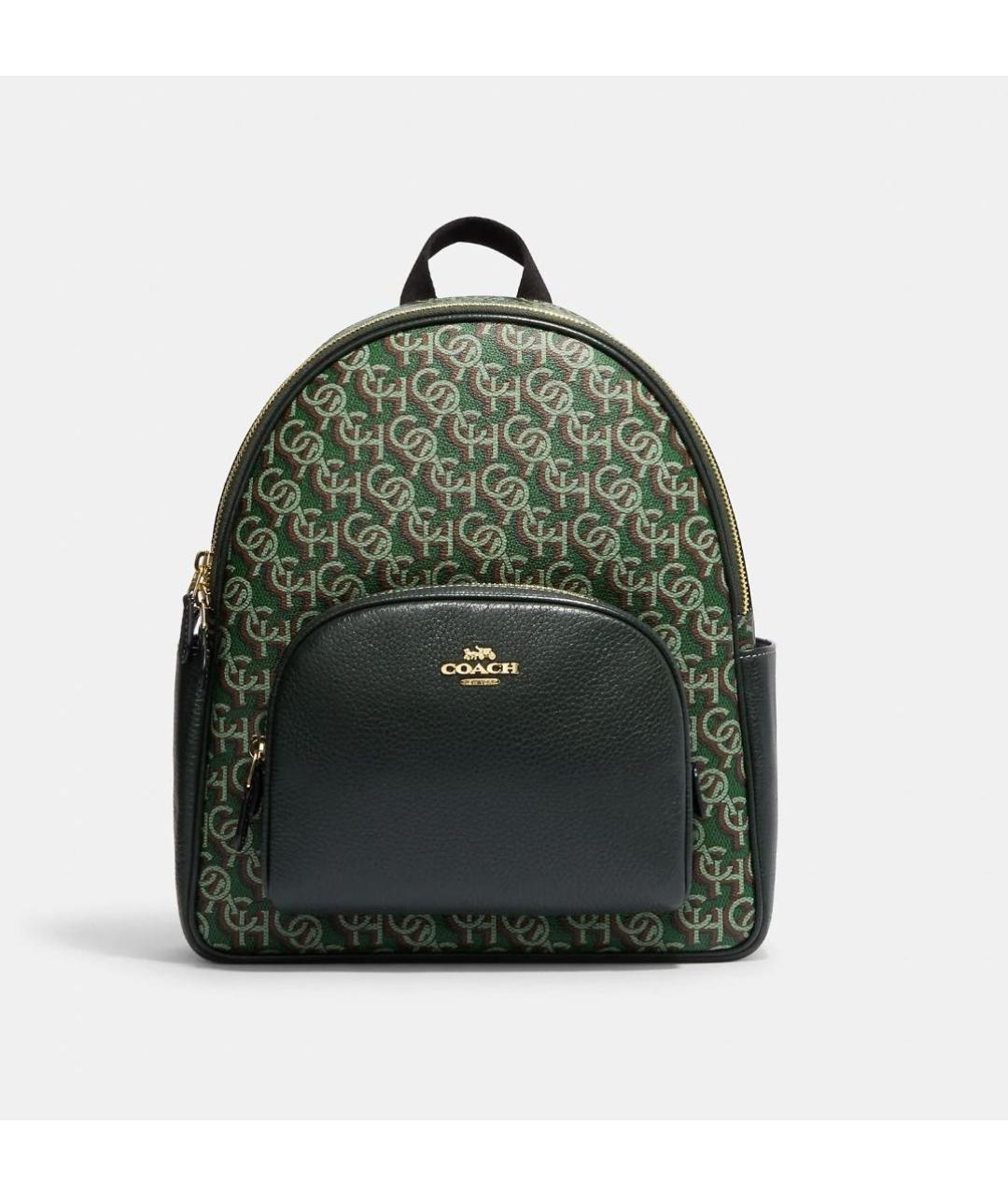 COACH Зеленый канва рюкзак, фото 7