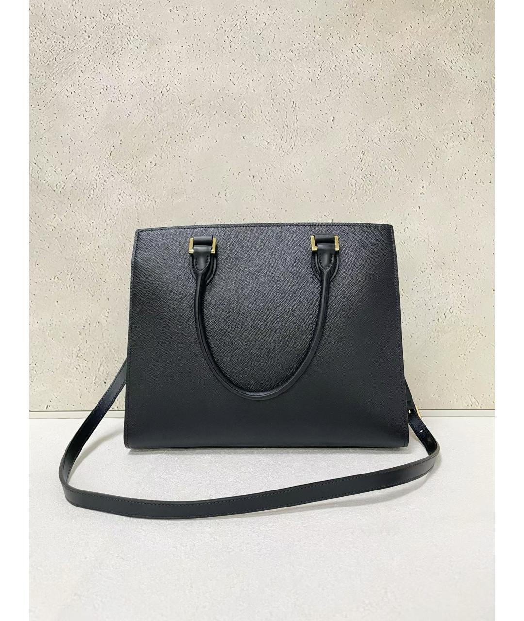 PRADA Черная кожаная сумка тоут, фото 2