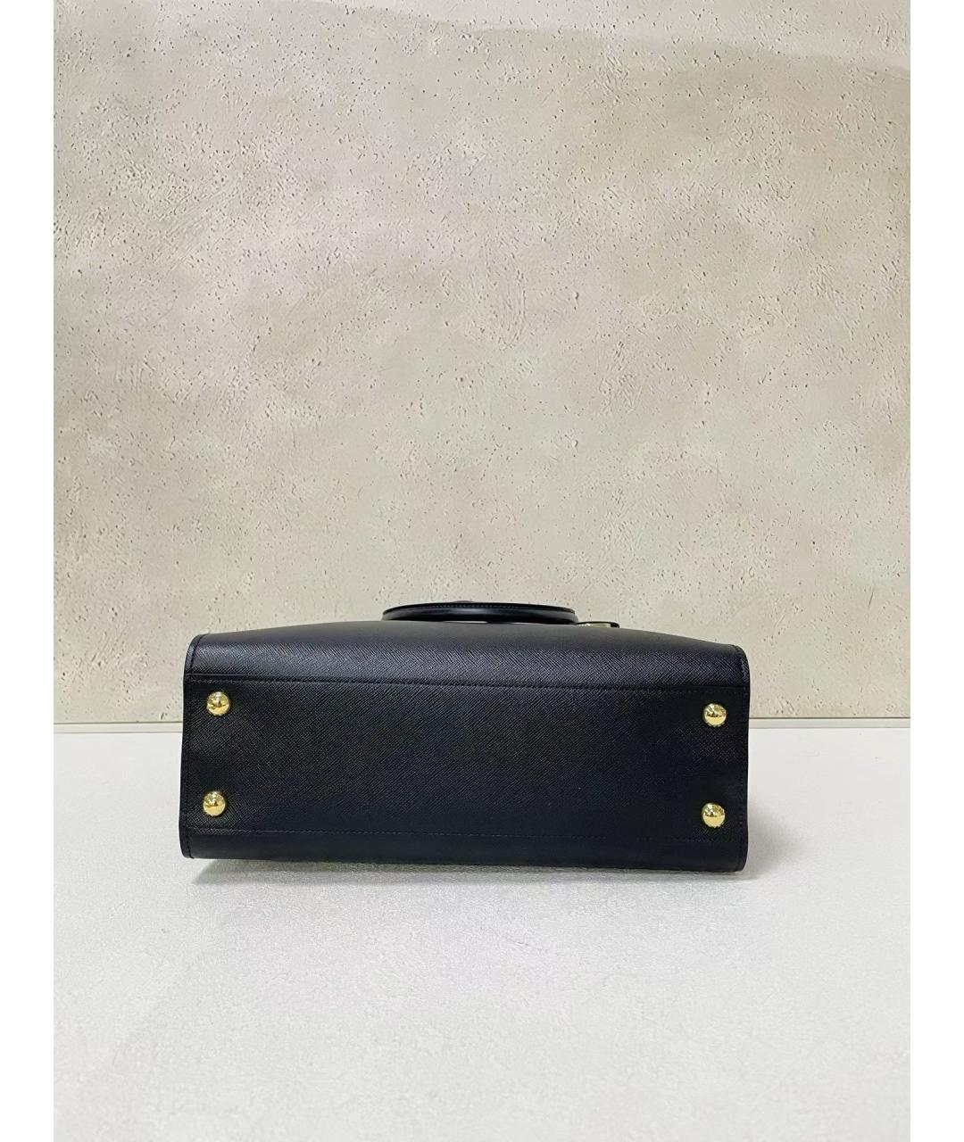 PRADA Черная кожаная сумка тоут, фото 5
