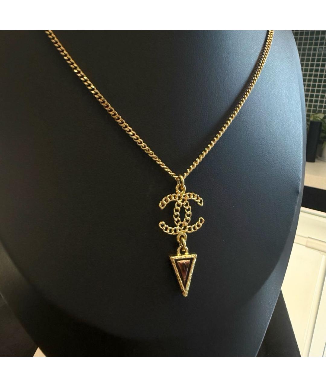 CHANEL Золотая металлическая подвеска, фото 2