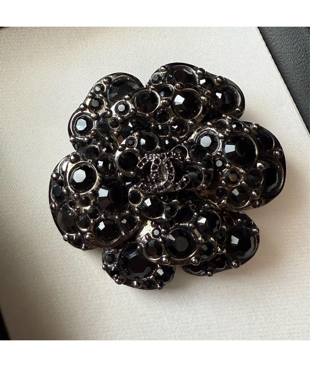 CHANEL Черная металлическая булавка / брошь, фото 8