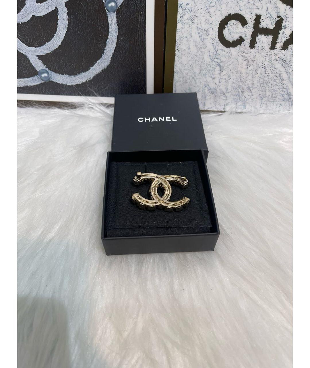 CHANEL Золотая металлическая булавка / брошь, фото 4