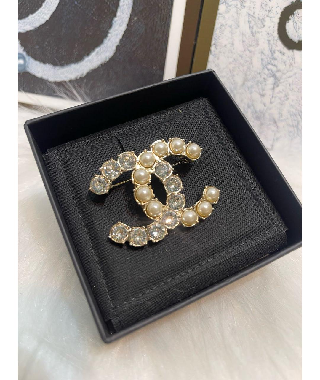 CHANEL Золотая металлическая булавка / брошь, фото 5
